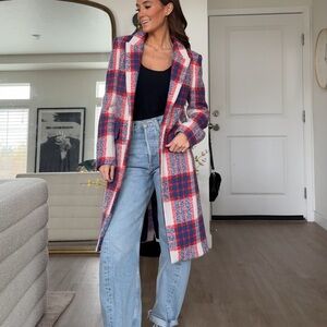 Zara Plaid Coat